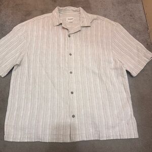 Pull and Bear woven camp shirt, BoHo casual contemporary size Medium